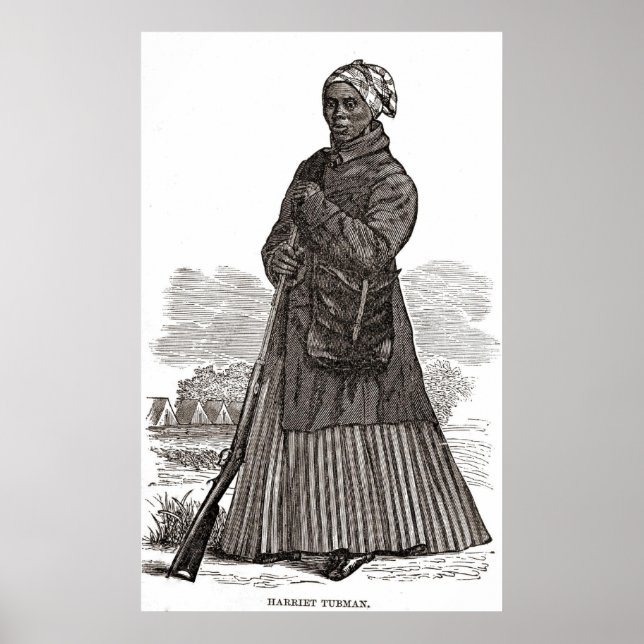 Harriet Tubman Woodcut Poster (Front)