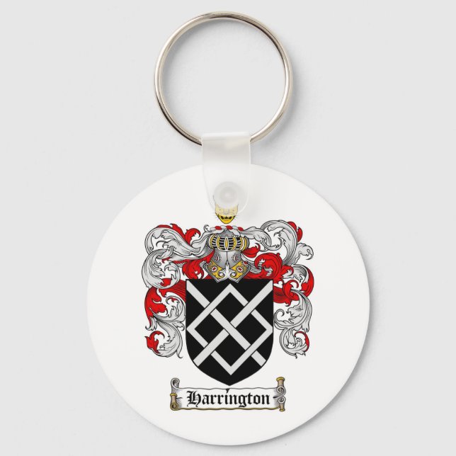 HARRINGTON FAMILY CREST -  HARRINGTON COAT OF ARMS KEYCHAIN (Front)
