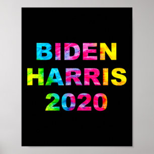 Harris 2020 Election Tie Dye Vintage Hippie  Poster