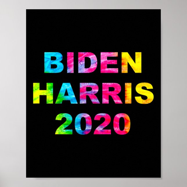 Harris 2020 Election Tie Dye Vintage Hippie  Poster (Front)