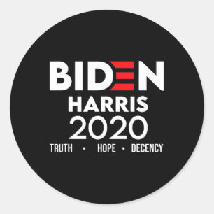Harris 2020 Truth Hope Decency Shirt Vintage Elect Classic Round Sticker