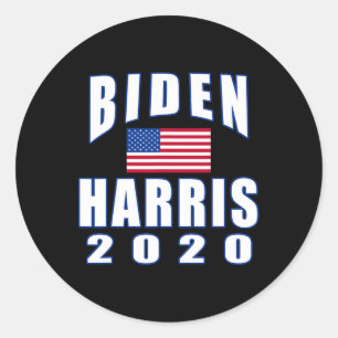 Harris 2020 With American Flag  Classic Round Sticker