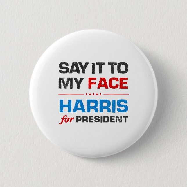 Harris 2024  2 inch round button (Front)