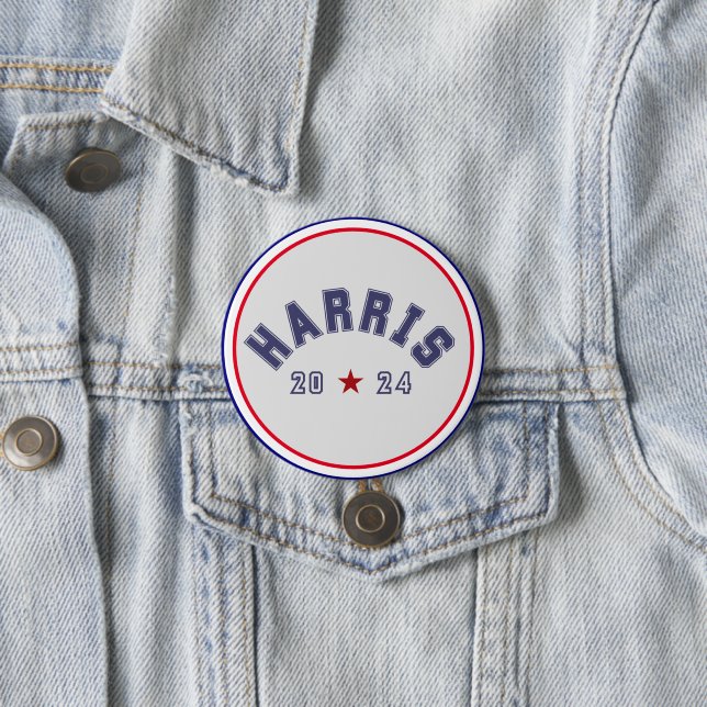 Harris 2024 Athletic Word Art 3 Inch Round Button (In Situ)