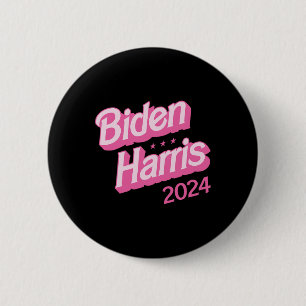 Harris 2024 Black S Joe Kamala Funny President 2 Inch Round Button