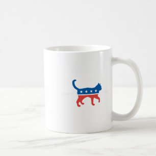 Harris 2024 Democrat Cat - Vote For Kamala W Elect Coffee Mug