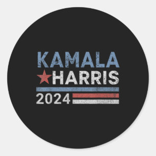 Harris 2024 For President Election Campaign Classic Round Sticker