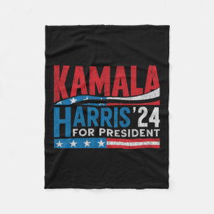 Harris 2024 For President Election Voting For Kama Fleece Blanket