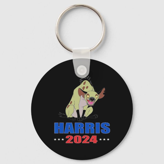 Harris 2024 Funny Hyena  Keychain (Front)