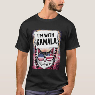 Harris 2024 I m with Kamala Cat Ladies Harris Walt T-Shirt