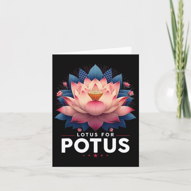 Harris 2024 Lotus For Potus Trending President  Card (Front)