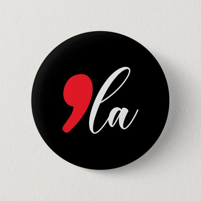 Harris 2024 President Comma La Funny 2  Inch Round Button (Front)