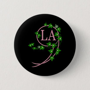 Harris 2024 President Comma La Ivy Pink And Green  2 Inch Round Button