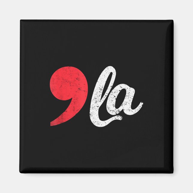 Harris 2024 President Distressed Comma La Funny 1  Magnet (Front)
