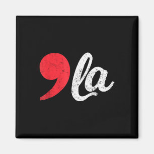 Harris 2024 President Distressed Comma La Funny  Magnet