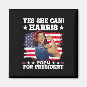 Harris 2024 President Election Kamala Yes She Can Magnet