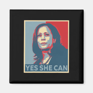 Harris 2024 President Election Kamala Yes She Can  Magnet