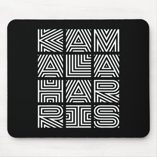 Harris 2024 Quilted Geometry Lettering  Mouse Pad (Front)
