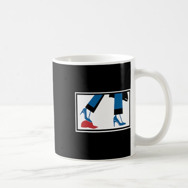 Harris 2024 Retro Comma La Red Hat Anti Trump  Coffee Mug (Right)