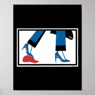 Harris 2024 Retro Comma La Red Hat Anti Trump Poster