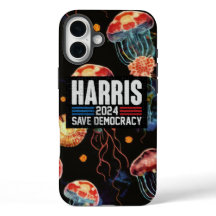Harris 2024 Save Democracy Jellyfish Phone Case