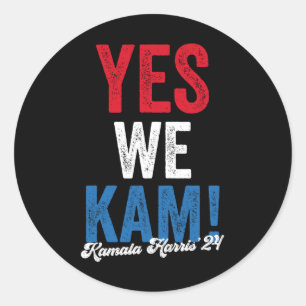 Harris 2024 Support I&#';m With Her Kamala Harris  Classic Round Sticker