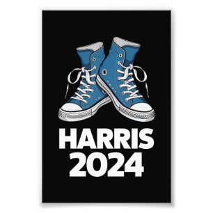 HARRIS 2024 Vote President Kamala Election Sneaker Photo Print