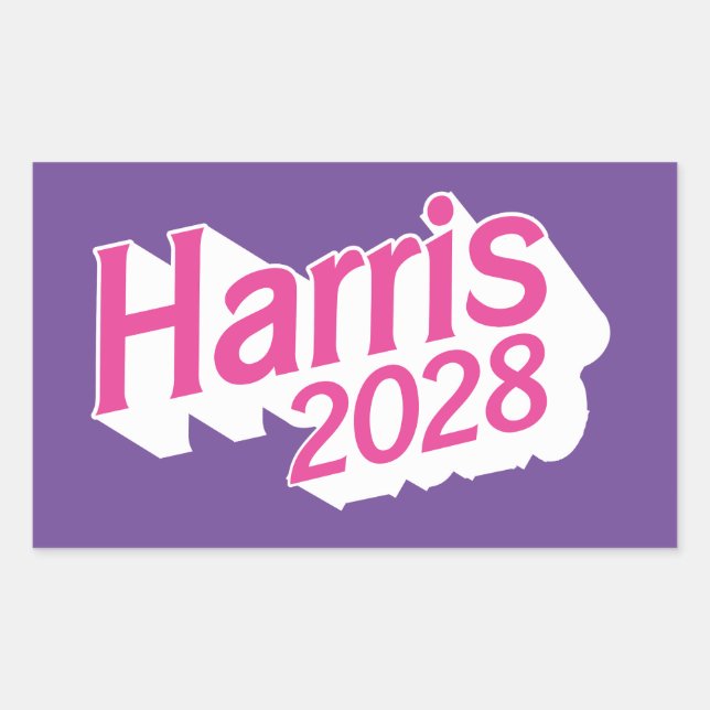 Harris 2028 Pink and Purple Colourful Sticker (Front)