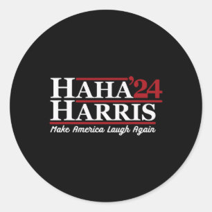 Harris 24 Make America Laugh Again Classic Round Sticker