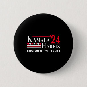 Harris 24 Prosecutor Vs Felon 2 Inch Round Button
