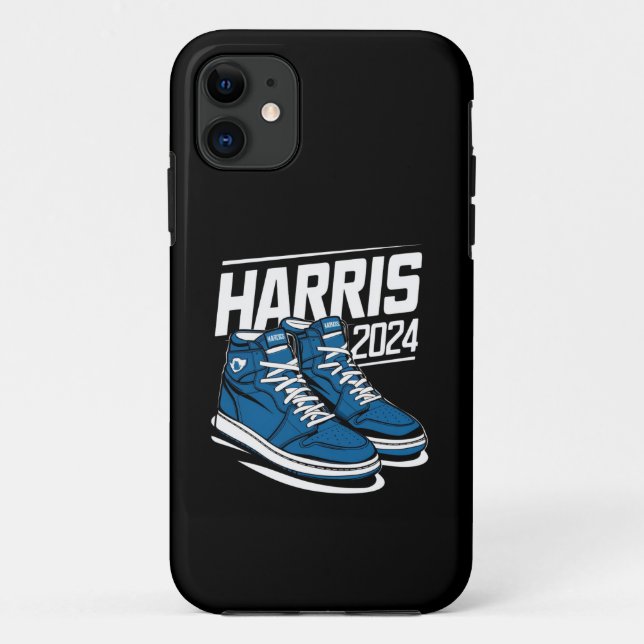 Harris 24 Vote President Kamala Election Sneakers Case-Mate iPhone Case (Back)