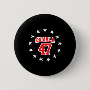 Harris 47th President Red White & Blue Stars D 2 Inch Round Button