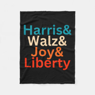 Harris And W Joy Liberty Vintage Retro Tim Waltz K Fleece Blanket