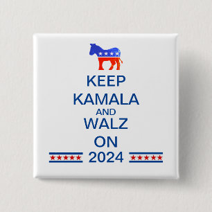Harris and Walz 2024 Button