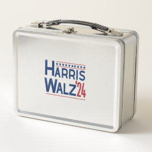 Harris and Walz 2024 Election Pairing Metal Lunch Box