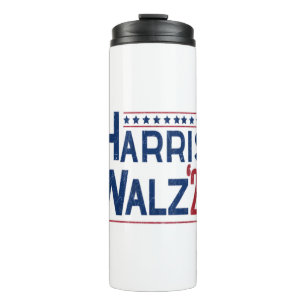 Harris and Walz 2024 Election Pairing Thermal Tumbler