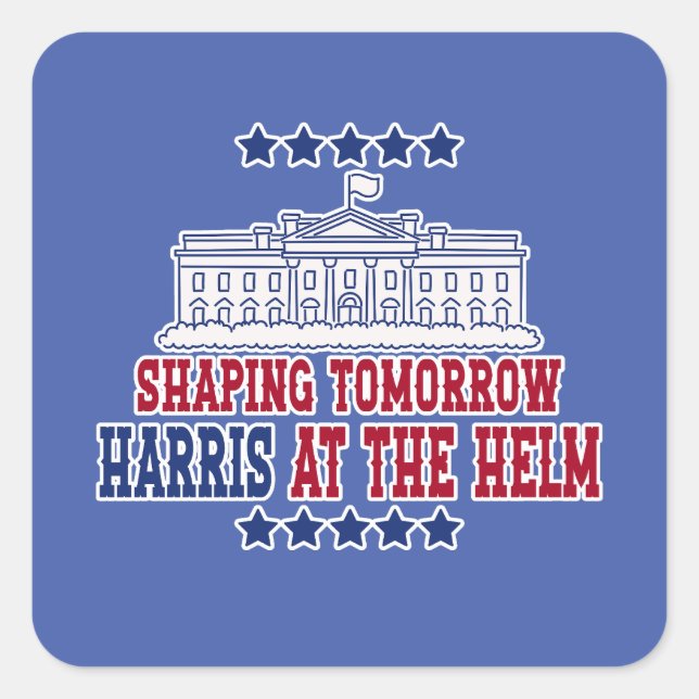 Harris At the Helm- Vote for Intergrity Square Sticker (Front)