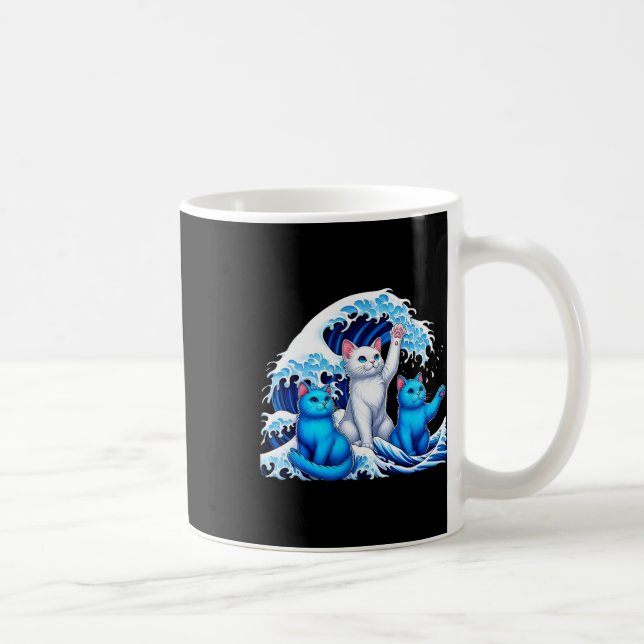 Harris Blue Cats Wave Funny For Cat Owners Kamala  Coffee Mug (Right)