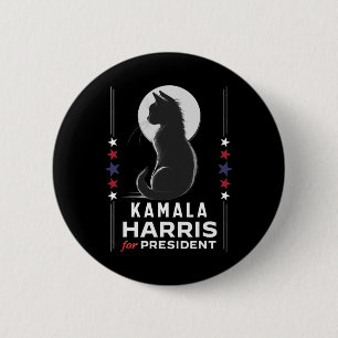 Harris Cat Ladies Vote Positive Funny 2024 2 Inch Round Button