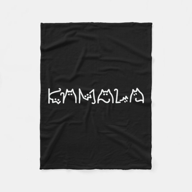 Harris Cat Lettering Positive Funny 10  Fleece Blanket (Front)