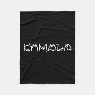 Harris Cat Lettering Positive Funny 11  Fleece Blanket