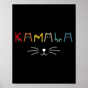 Harris Cat Lettering Positive Funny 12  Poster
