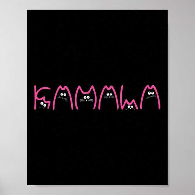 Harris Cat Lettering Positive Funny 13  Poster (Front)