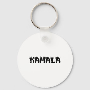 Harris Cat Lettering Positive Funny 2024 Election  Keychain