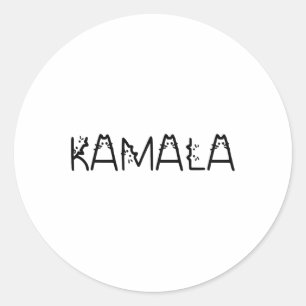 Harris Cat Lettering Positive Funny 2 Classic Round Sticker