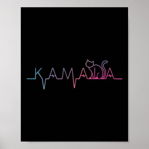 Harris Cat Lettering Positive Funny Cat Lover  Poster