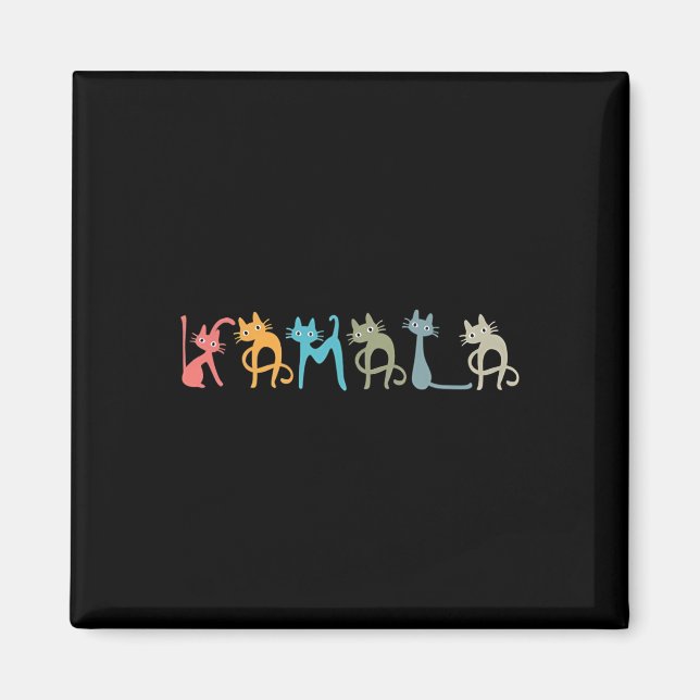 Harris Cat Lettering Positive Funny  Magnet (Front)