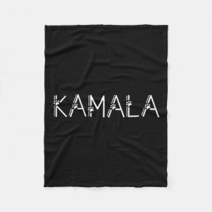 Harris Cat Lettering Positive Funny Shirt Kamala 1 Fleece Blanket