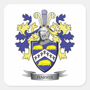 Harris Coat of Arms Square Sticker