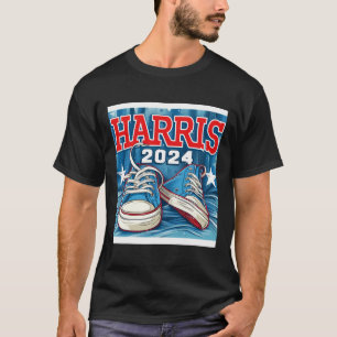 Harris Election Sneakers 2024 President Comma La l T-Shirt